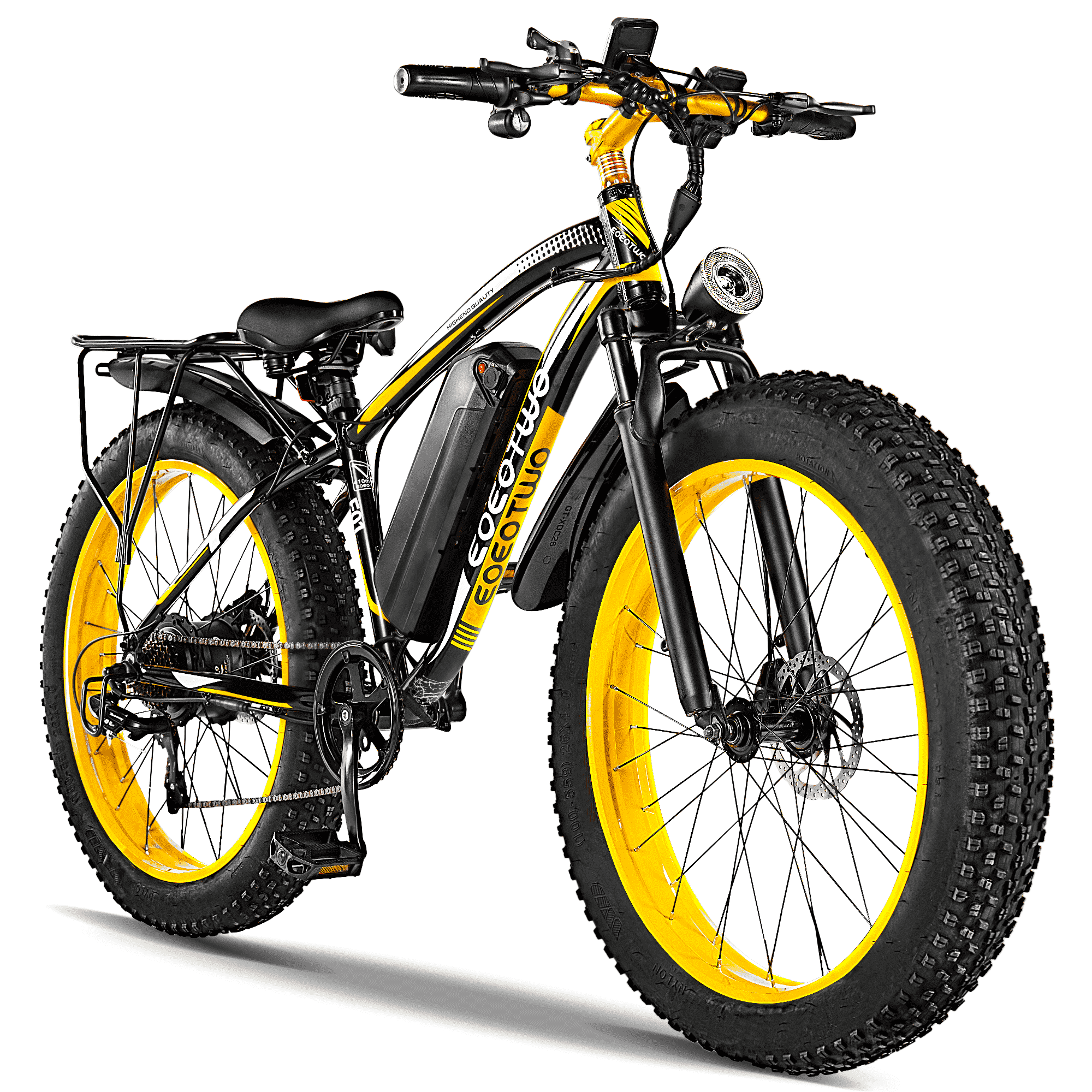 EOEOTWO Electric Bike for Adults, 1500W Motor 34MPH, 26" Fat Tire Ebike, 48V 15Ah Battery 60 Miles Range, Aluminum Alloy Mountain Bicycle
