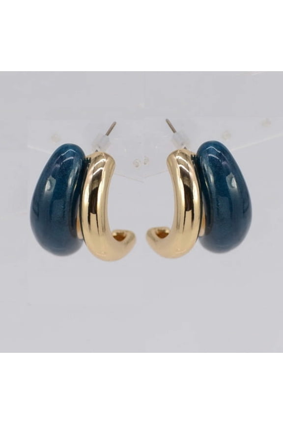 Mixed-Texture Hoops Earrings