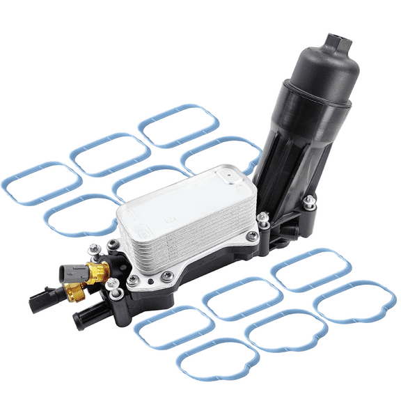 Engine Oil Cooler & Oil Filter Housing Assembly | Fit for 2014-2016 Chrysler 200 300, Jeep Grand Cherokee Wrangler, Dodge Challenger Charger Durango, Ram 1500 ProMaster 3.6L V6 | OE# 68105583AF