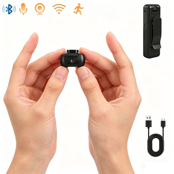 R1 Mini Portable 4K Body Worn Camera with Infrared Night Vision 128GB Support and Audio Video Recording for Law Enforcement and Travel