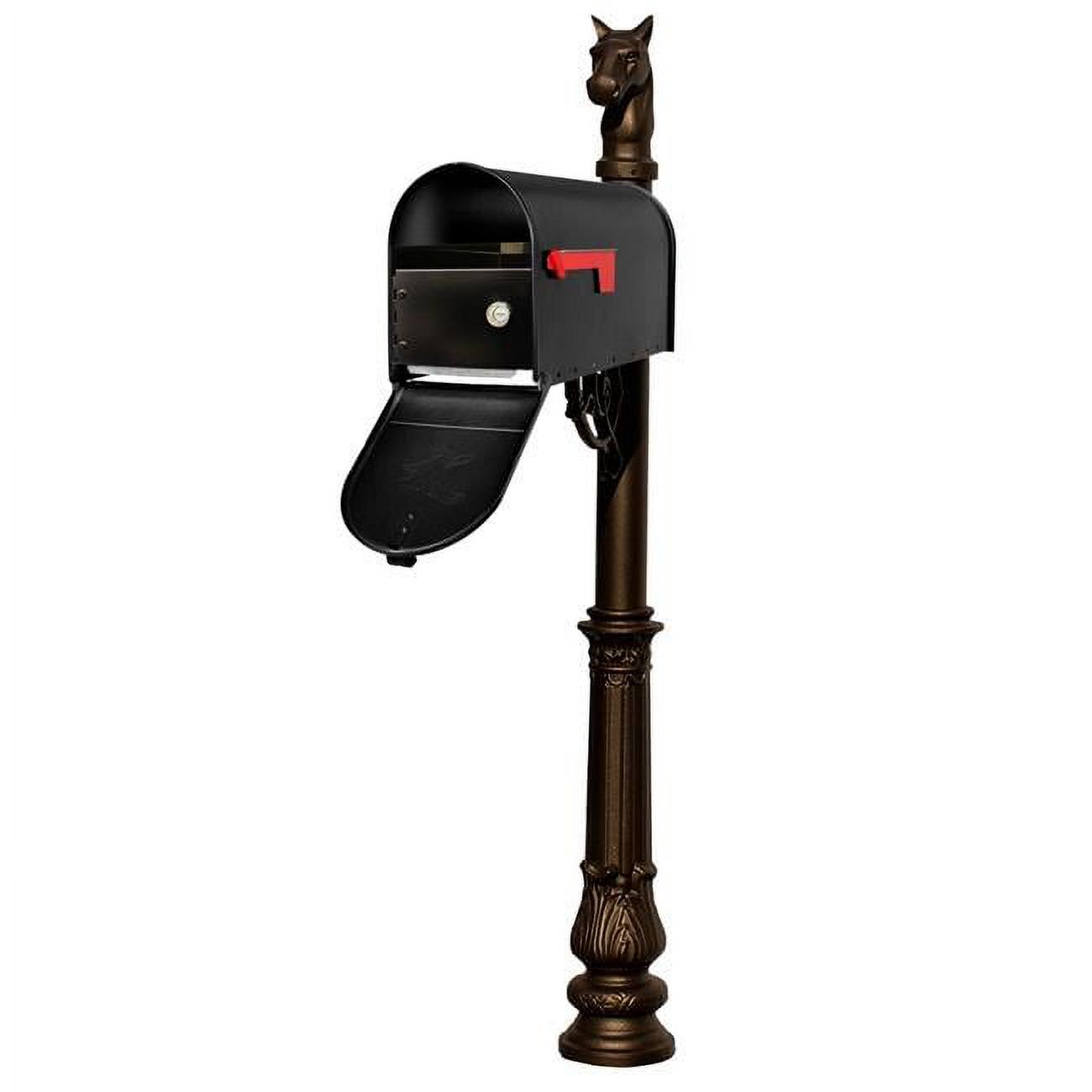 E1 Economy Mailbox Locking Insert System with Ornate Base & Horsehead