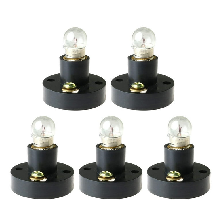 E10 Bulb Holder Black Light Beads Lamp Bases 5pcs 1. 5v Screw Type Bulb Socket for Student Electricity Experiment Lighting DIY Accessories