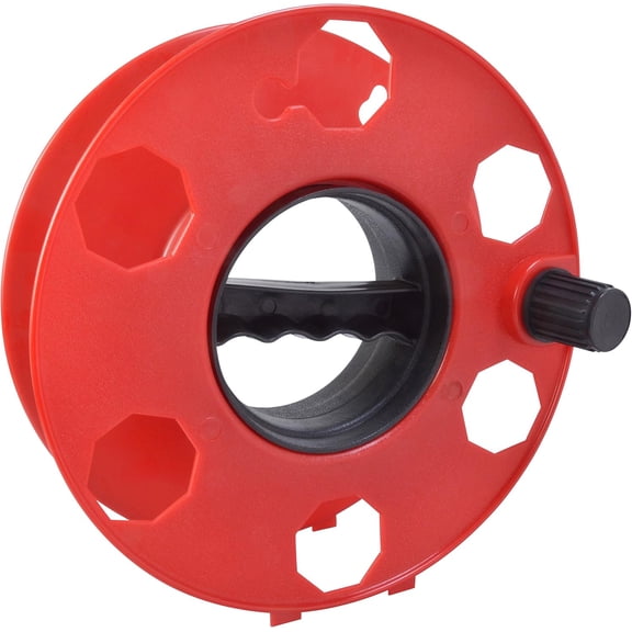 E103 Wheel Heavy Duty Plastic Reel Storage holds 150 16/3 125ft 14/3 Cord Holiday Rope Hose Light Wire red black