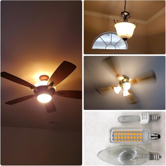 E11 Led Bulbs, JDE11 120V 75W Halogen Candelabra Bulbs Equiva Dimmable,T3 T4 Mini Base JD E11 Bulb, 2700K Warm White 7W 750lm for Chandeliers,Candelabra,Ceiling Fan, Table Cabinet Lighting,4Pack