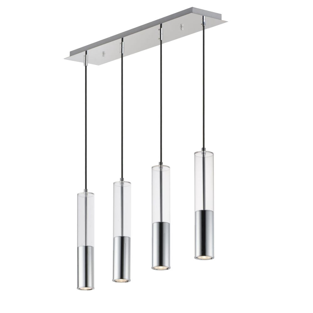 ET2 Lighting - Torch - 28 Inch 28W 4 LED Linear Pendant-Polished Chrome ...