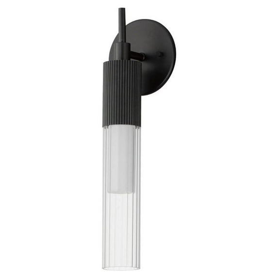 E11010-144BK-ET2 Lighting-Reeds - 5W 1 LED Wall Sconce-16 Inches Tall and 5 Inches Wide-Black Finish