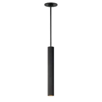 E11012-BK-ET2 Lighting-Reeds - 7W 1 LED Pendant-17.75 Inches Tall and 2.25 Inches Wide-Black Finish