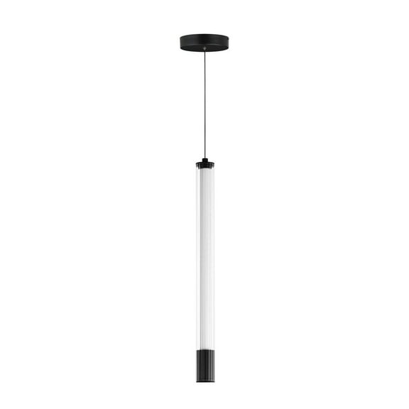 E11063-144BK-ET2 Lighting-Cortex - 12.5W 1 LED Pendant-19 Inches Tall and 1.5 Inches Wide-Black Finish