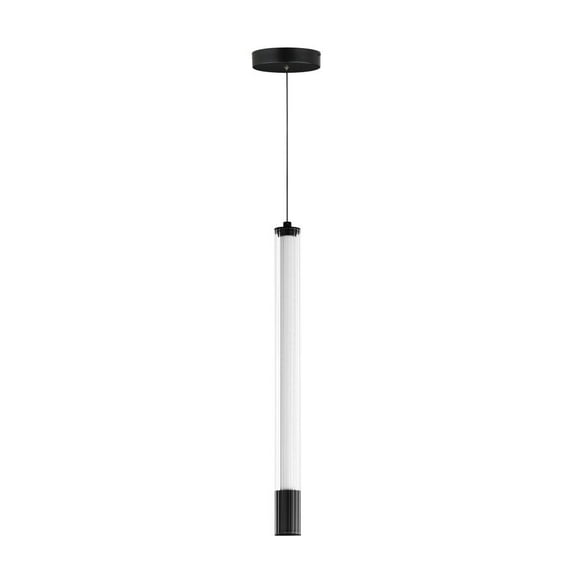 E11063-144BK-ET2 Lighting-Cortex - 12.5W 1 LED Pendant-19 Inches Tall and 1.5 Inches Wide-Black Finish