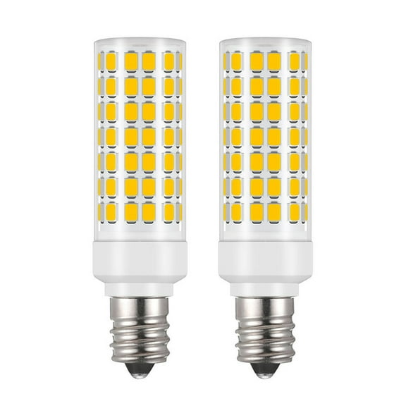 E12 LED bulbs 10W, 2 pieces, 3000K warm light, non-dimmable, no flicker, 110-220V, 360° beam Angle, suitable for chandeliers, table lamps, floor lamps, bedroom LED indoor lighting