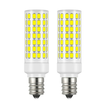 E12 LED bulbs 10W, 2 pieces, 6000K daylight, non-dimmable, no flicker, 110-220V, 360° beam Angle, suitable for chandeliers, table lamps, floor lamps, bedroom LED indoor lighting