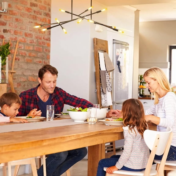 E12 Led Long Bulb,7.3Inch Long Tubular Light Bulbs,T6 B11 Candelabra Bulb 40 watt for Chandeliers,Clear Glass,Warm White,2700K 400LM 4W Dimmable Tube E12 Led Edison,185mm,6Pack