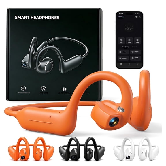 E12 Smart Bone Conduction Headphones with 8mp Camera Ai Translation ...