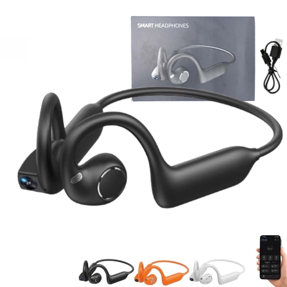 E12 Smart Bone Conduction Headphones with Camera, Multiple Colors, Bluetooth Headphones with 8MP EIS Stabilized Camera