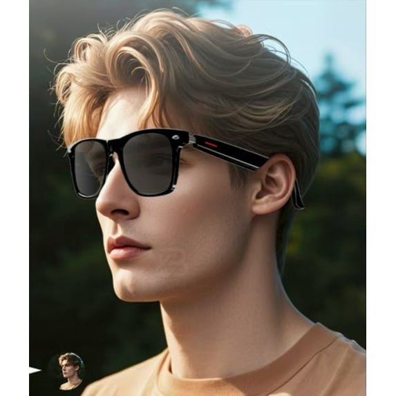 E13-06 smart Glasses Listenable Songs, Music & Call Sunglasses for People ,with Built-in Headphones,Wireless Headphone Sunglasses bluetooth glass, and HIFI S ound & HD Lens Headset Smart Glasses