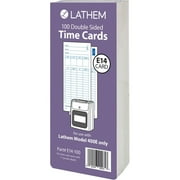 E14-100 Time Cards Bi-Weekly/Monthly/Semi-Monthly/Weekly, Two Sides, 7"