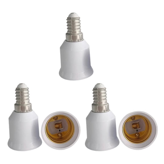 E14 to E27 Lamp Socket Adapter Converter Holder for LED Halogen Edison Energy Saving Smart Bulb (Pack of 5), Convert Small Screw to Large Screw Convertor Adaptor/CE
