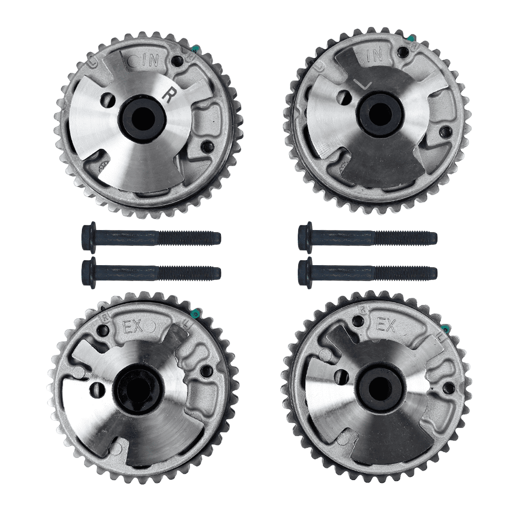 4PCS Intake Exhaust Variable Valve Timing VVT Sprocket Cam Phaser Camshaft Gear w/Bolt | Fit for Buick Cadillac ATS CTS Chevrolet Camaro GMC Pontiac Saab Saturn Suzuki | OE 12626160 12626161 12624464