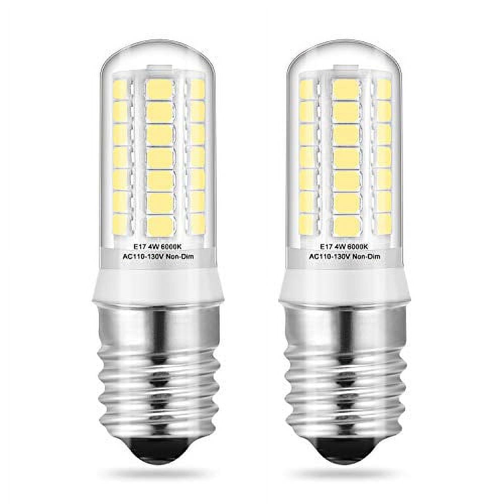 E17 Led Bulb Dimmable, Microwave Light Bulbs Under Hood, Over Stove  Appliance Replacement 40W Incandescent for Refrigerator, Range Hood, 120V  5W