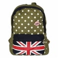 thumbnail image 1 of E173 Romantic Trip Fabric Art School Backpack Outdoor Daypack  Olive, 1 of 1