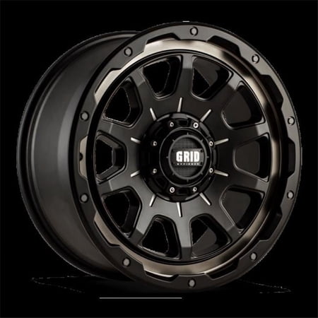 E17955T151 17 x 9 in. Double Dark Tint & Matte Black Lip Wheel - 110.3 Center Bore - 5 x 150 Bolt Pattern - 15 Offset