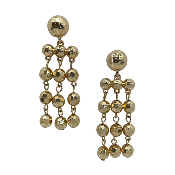 Faceted Ball Drop Dangle Earring