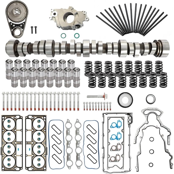 E1840P 5.3 Sloppy Mechanics Stage 2 Cam Lifters Kit & Head Gasket Set Oil Pump Timing Chain Kit for 1997-2013 GM Chevy GMC LS Trucks/SUVs