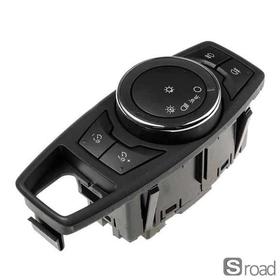 E1GT-13D061-ECW Headlight Switch, Fog Light Control Switch Compatible With Ford Vehicles, Replacement For Car Light Control Switch Assembly,Black