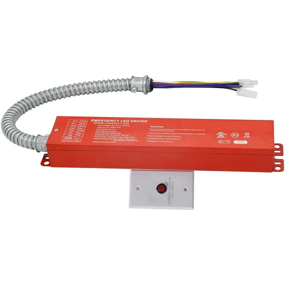 E2 Lighting Emergency Battery Backup LED Driver, 25W AC Input 100-347V Output 170V for Linear High Bay