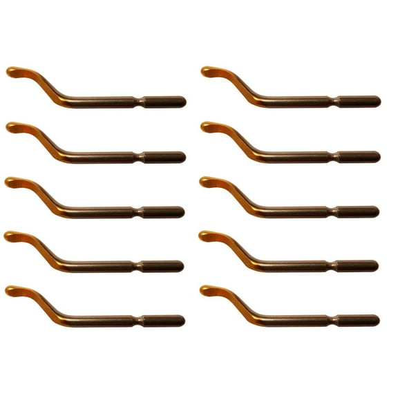 E200P HSS TiN Deburring Blade for Copper, Brass & Plastics for Bi-Directional Use Pack of 10 Shaviv 29099