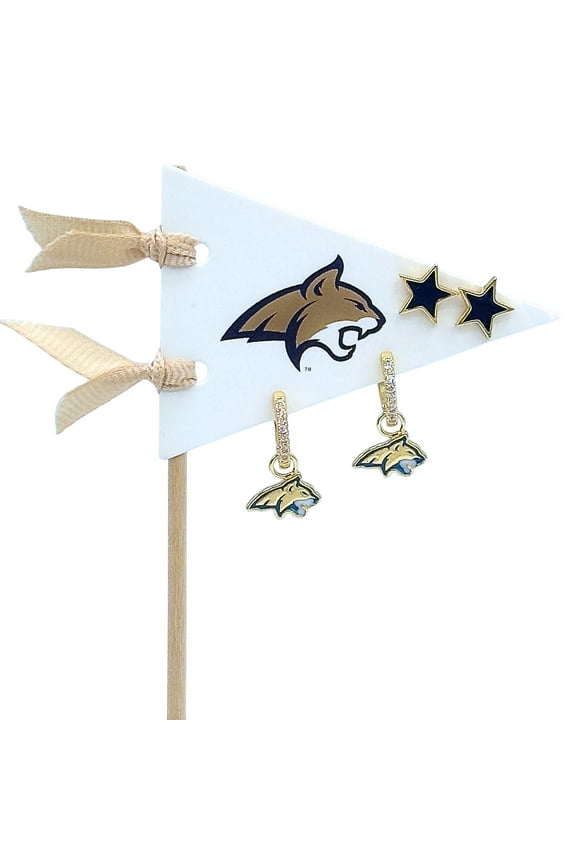 E203 - MSU : Montana State University Pennant Pair Earring Set