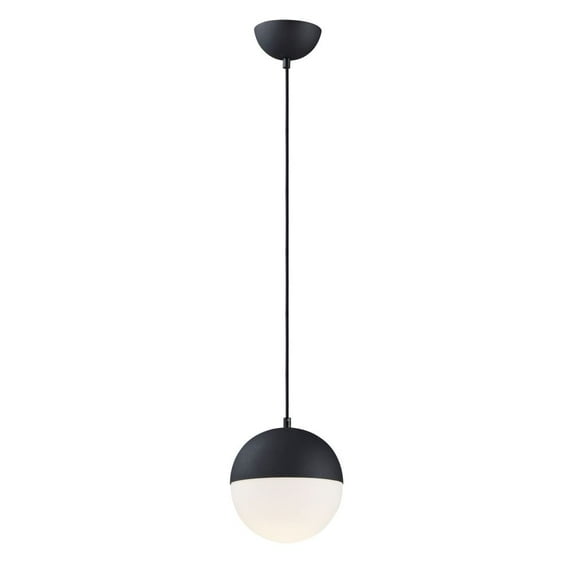 E20361-92BK ET2 Lighting Half Moon-1 Light LED Pendant in Globe Shape-8.5 Inches Tall and 7.75 Inches Wide-Black Finish