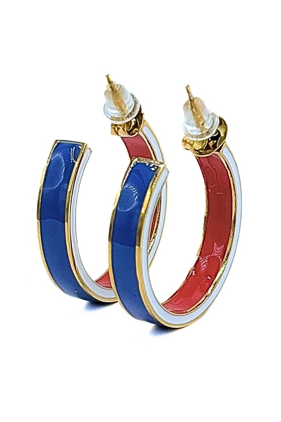 E206 - SMU : Southern Methodist University 50/50 Enamel Gameday Hoops