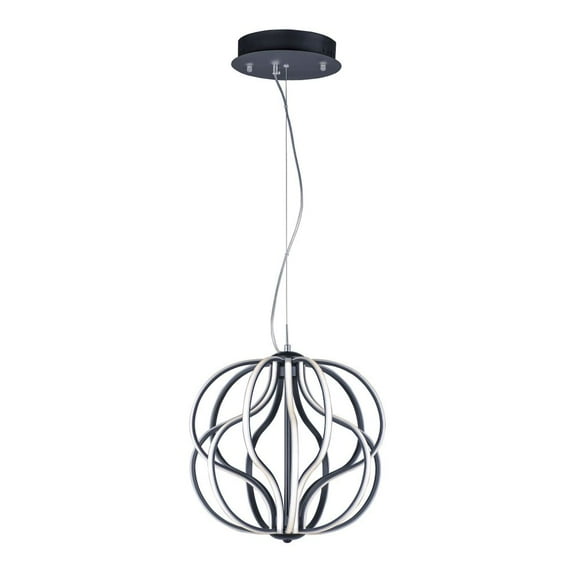 E21174-BK ET2 Lighting Aura-60W 1 LED Pendant-17 Inches wide by 18 inches high-Black Finish