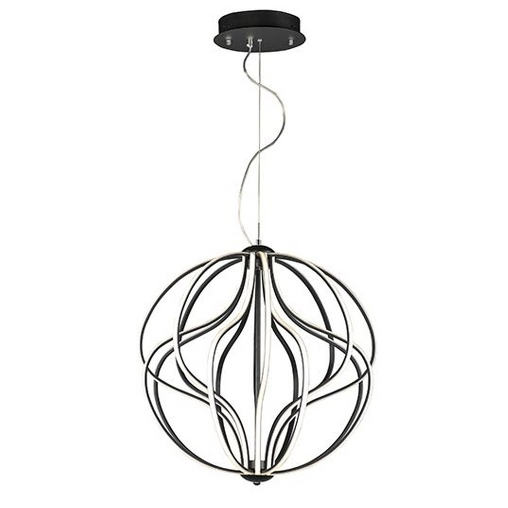 E21176-BK-ET2 Lighting-Aura-104W 1 LED Pendant-24 Inches wide by 26 inches high-Black Finish - image 1 of 10