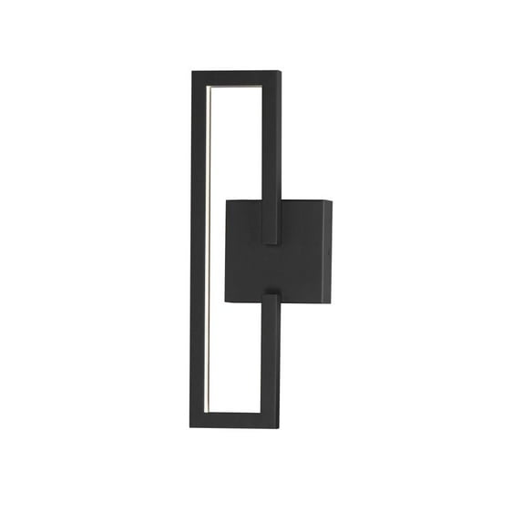 E21260-BK ET2 Lighting Penrose - 14W 1 LED Wall Sconce-18 Inches Tall and 7 Inches Wide-Black Finish