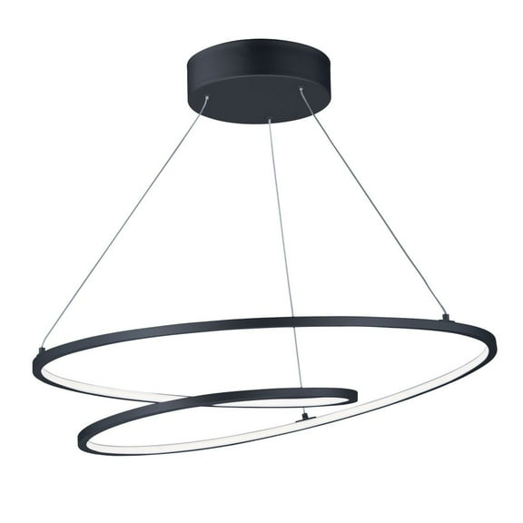 E21325-BK-ET2 Lighting-Cycle-77W 1 LED Pendant-24.5 Inches wide by 2 inches high-Black Finish