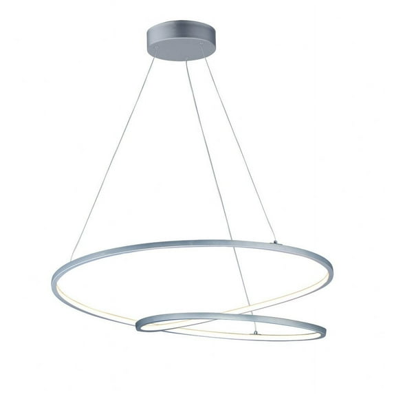 E21327-MS-ET2 Lighting-Cycle-98W 1 LED Pendant-31.5 Inches wide by 2 inches high-Matte Silver Finish