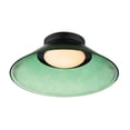 thumbnail image 1 of E22082-04BK ET2 Lighting Jensen - 21W 1 LED Semi-Flush Mount-11.75 Inch Tall and 11.75 Inch Wide-Black Finish-Green Glass Color, 1 of 5