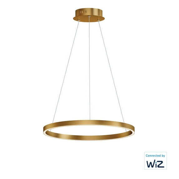 ET2 E22724-GLD 24 in. Groove LED Pendant, Gold