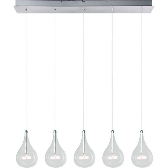 ET2 Larmes E23115-18 30" LED Pendant Light Fixture in Polished Chrome