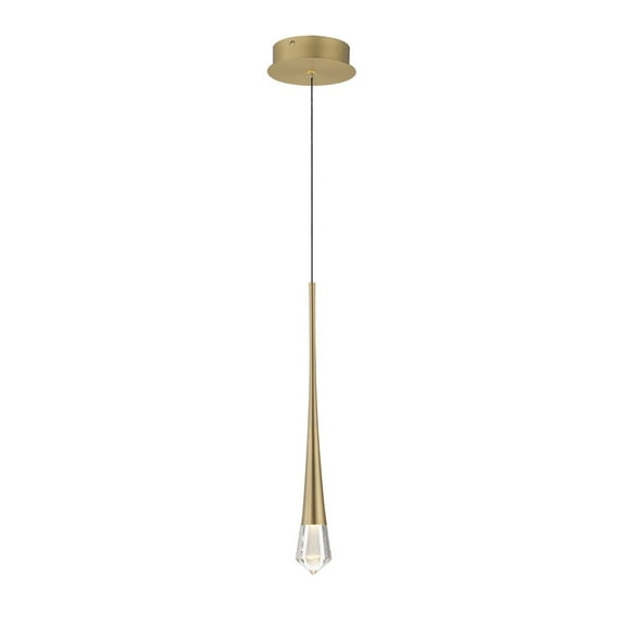 E24221-122GLD-ET2 Lighting-Pierce - 3W 1 LED Pendant-19 Inches Tall and 2.25 Inches Wide-Gold Finish