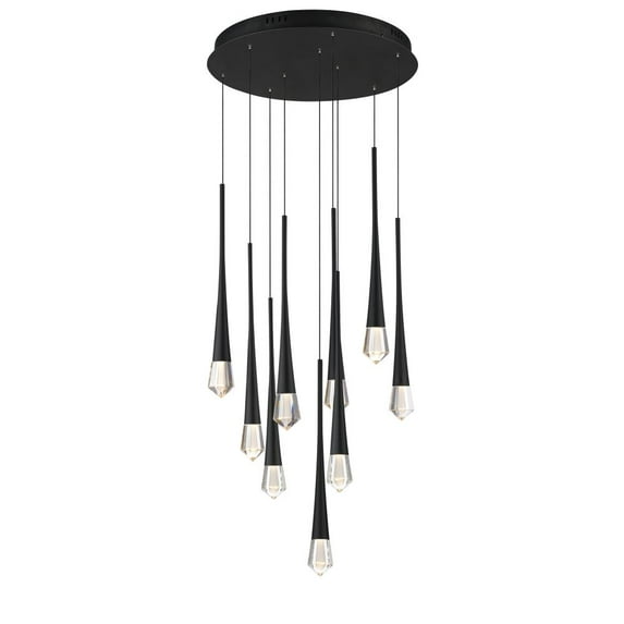 E24227-122BK-ET2 Lighting-Pierce - 27W 9 LED Pendant-19 Inches Tall and 19 Inches Wide-Black Finish