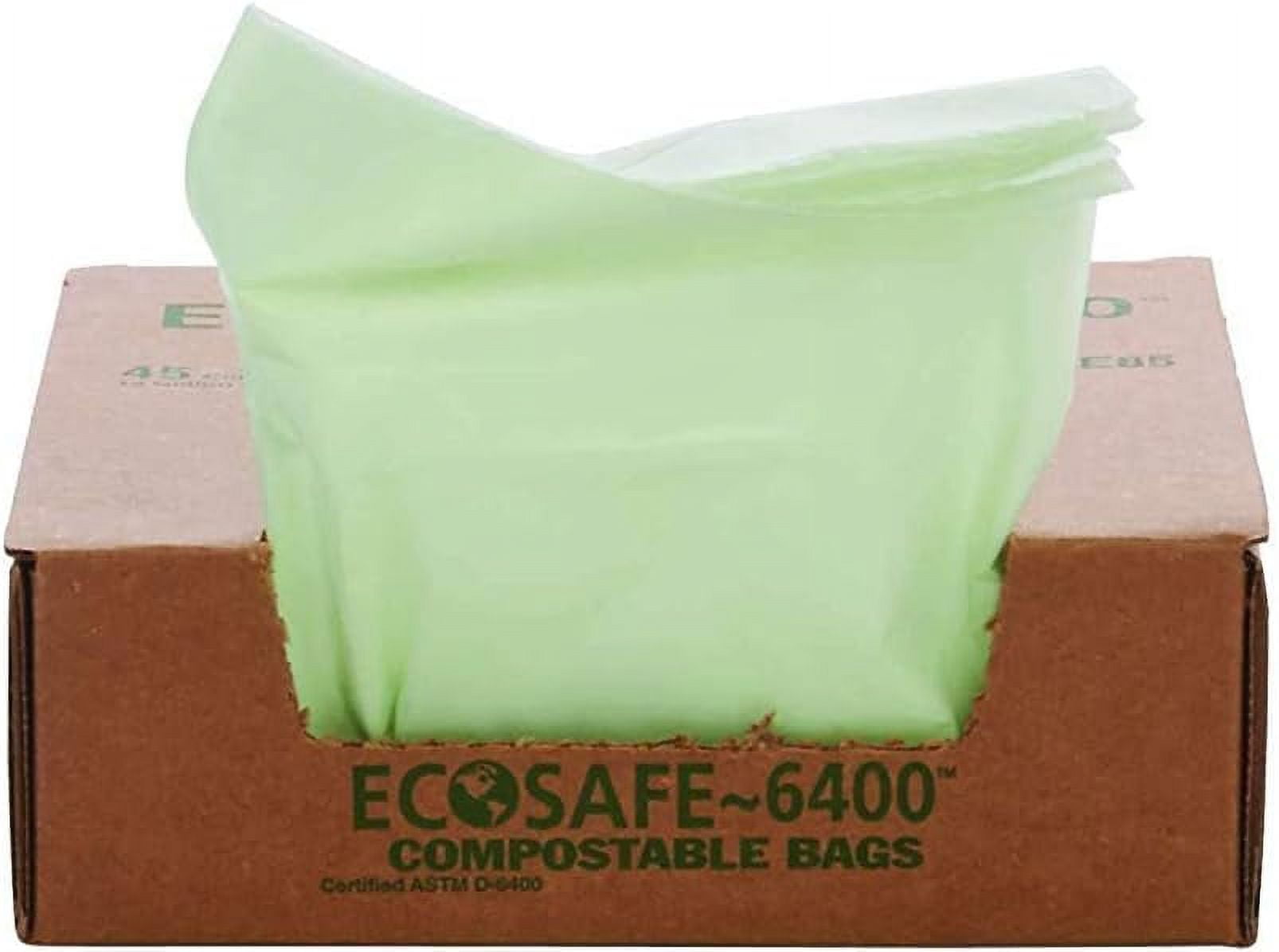 E2430E85 Ecosafe6400 Compostable Bags, 24" X 30", 13 Gal Capacity, 0.