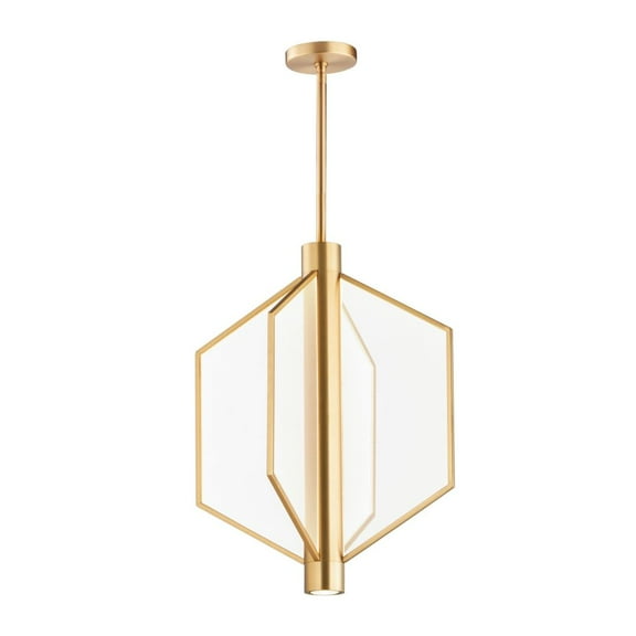 ET2 Lighting - Telstar - 24 Inch 4 LED Medium Pendant-Natural Aged Brass Finish