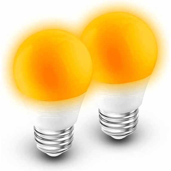 E26 1800K Amber Warm Sleep Light Bulb, 40W Equivalent, Blue Light Blocking, 3W Mood Soothing Night Bulb, Non-Dimmable, 2 Pack