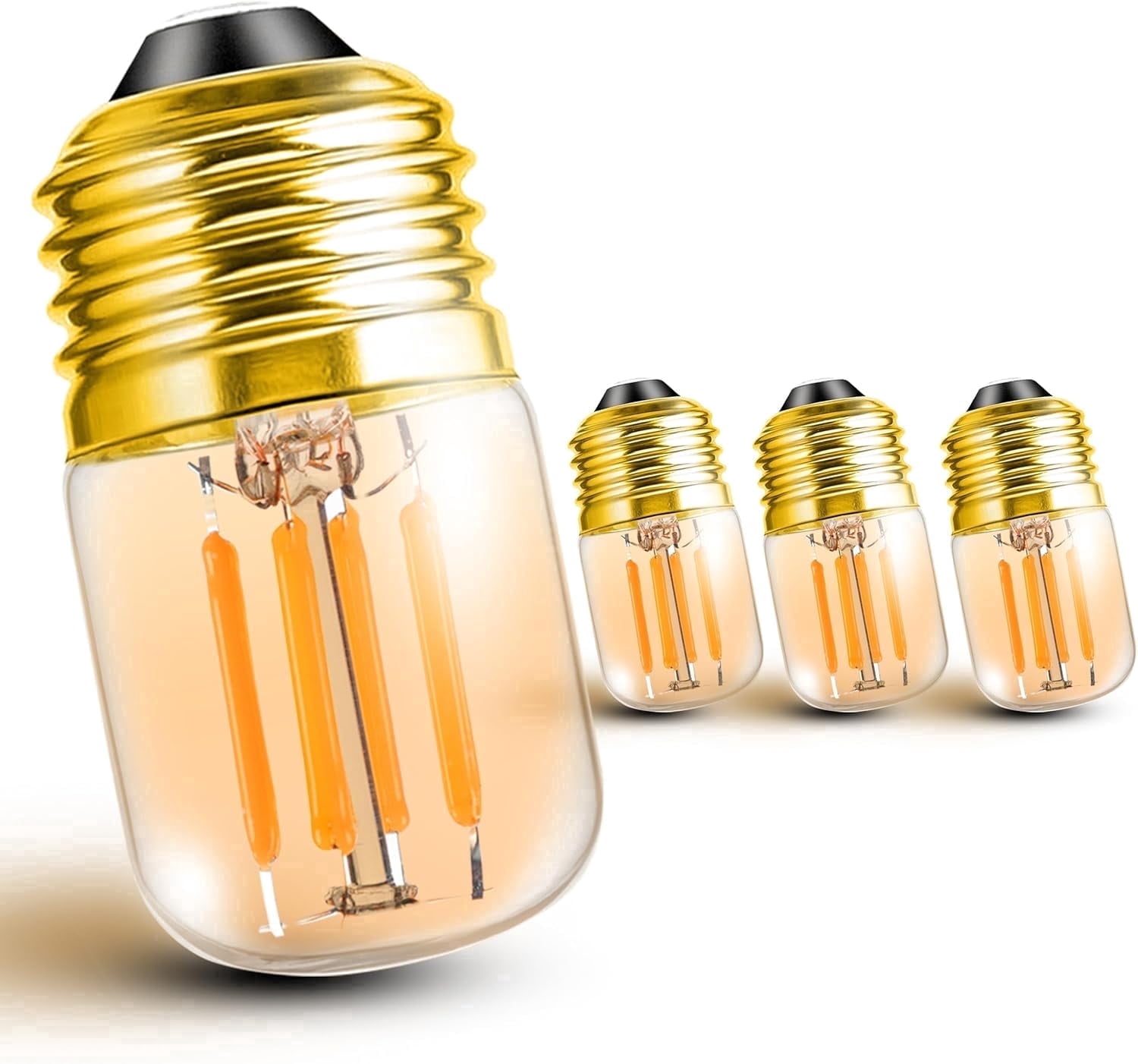 Mini Led Braclet E26 Amber Low Wattage Night Light Bulbs, 15W Equivalent, T28 Mini LED ...