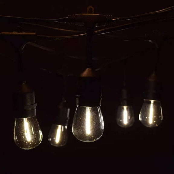 E26 Commercial String Lights with Suspended S14 LED Filament Light Bulbs