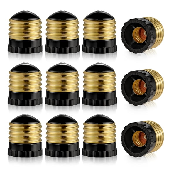 E26 to E12 Light Socket Adapter, Standard Socket to Candelabra Bulb Socket Adapters, Medium Screw E26 Base to Candelabra E12 Screw Socket Converter (12)