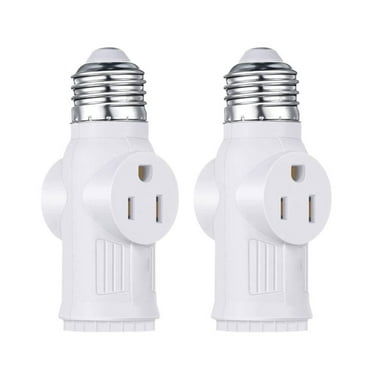 E26/E27/B22 Light Socket to Plug Adapter,Polarized Light Socket Outlet